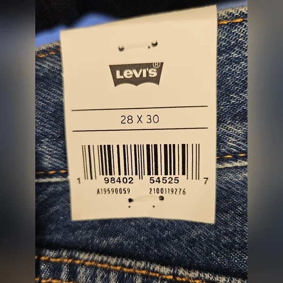 Levi's 501 Original Fit Straight Leg Blue Jeans - Picture 6 of 12